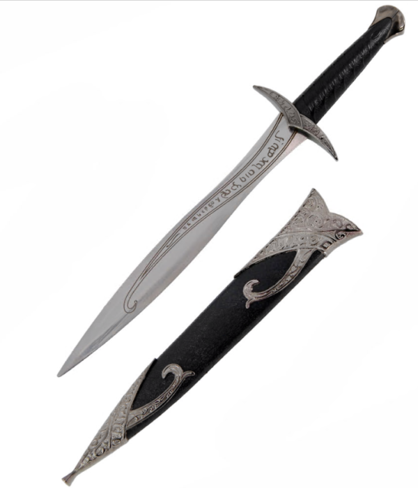 15 3/4" Short Fantasy Elven Sword Dagger W/ Scabbard