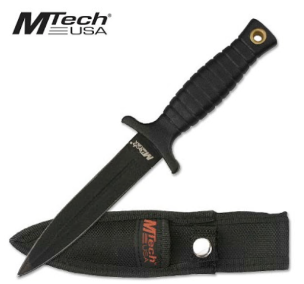 7 Inch 440 Stainless Steel Teflon Coat Blood Groove Boot Knife