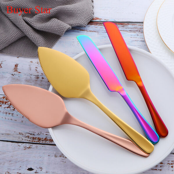 Stainless Steel Cake Tools Wedding Cake Knife And Server Set - Image 7