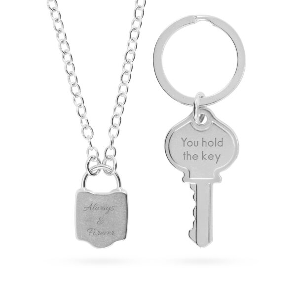 Love Lock Set with Pendant & Key Chain