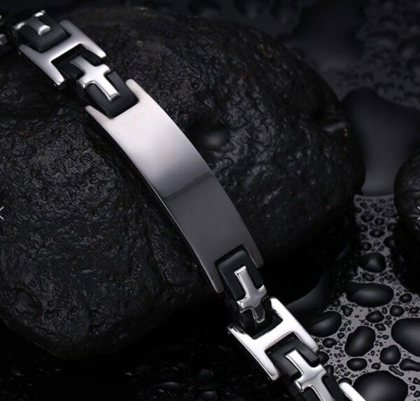 Men's Stainless Steel Blank Bracelet - Image 3