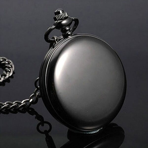 Unisex Quartz Stainless Steel Double Sided Pocket Watch - Image 6