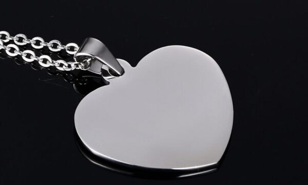 Stainless Steel Heart Pendant - Image 2