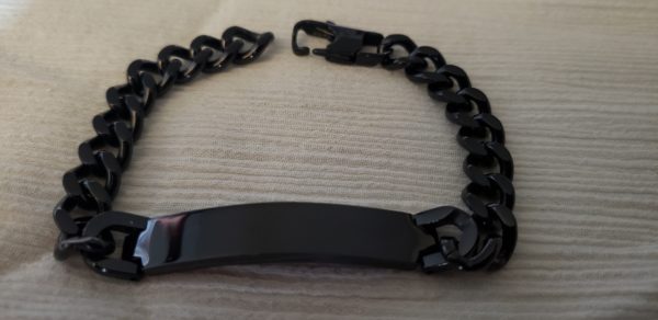 Unisex Black Stainless Steel Chain Blank - Image 4